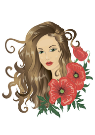 Девушка и маки