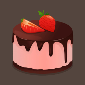 Клубничное пироженое