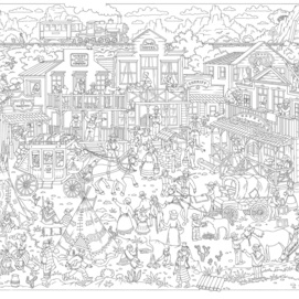 Дикий Запад. Раскраска