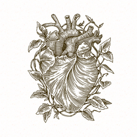 принт сердце