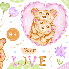 Милие влюбленные мишки