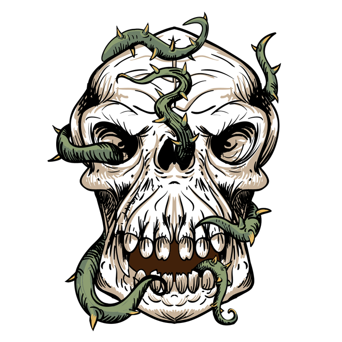 череп с шипами