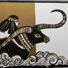 похищение цв.линогравюра