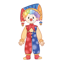 Грустный маленький клоун