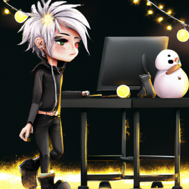 Мальчик в предвкушении нового года