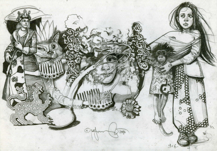 Sketch illustration .2016" "Alice in ..."