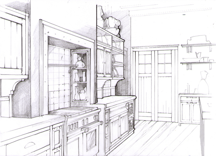 Эскиз кухни