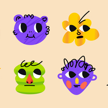 Абстрактные векторные лица