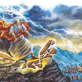 Моисей разбивает скрижали.