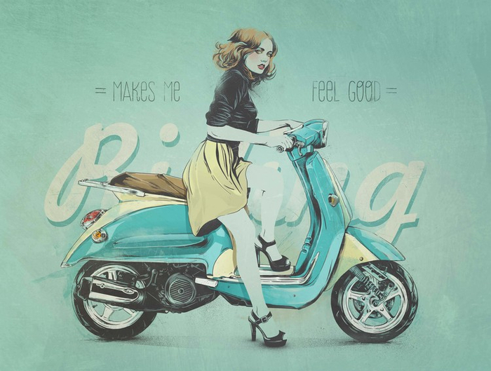 Ретро мопед