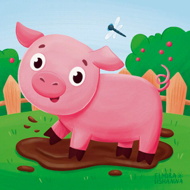 Поросенок. Животные фермы