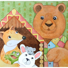 Иллюстрация к сказке "Теремок"