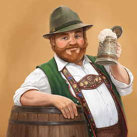 Пивовар, персонаж для пивной компании