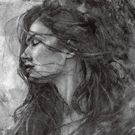 Портрет углём