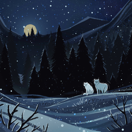 Зимние волки