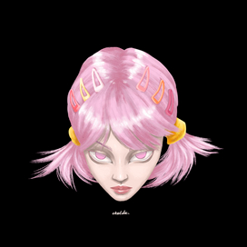 Девочка с розовыми заколками