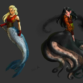 Концепт персонажи - вода