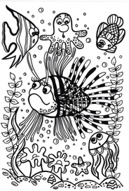 Детская разукрашка на морскую тему