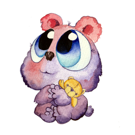 Розовый мишка