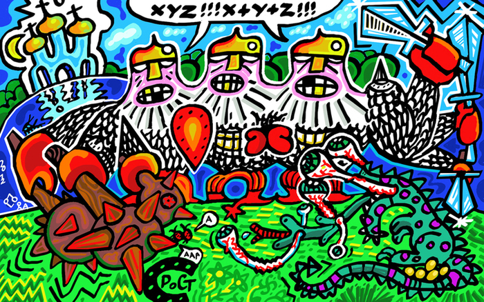 Змей-горыныч vs Трёхбогатырей.