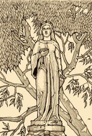 Скульптура в саду. Набор из 10 открыток в винтажном стиле.