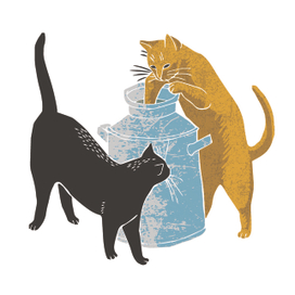 Коты с бидоном