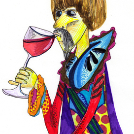 Лорд Слюньмор с бокалом вина