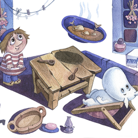 Иллюстрация к " Волшебная зима" Туве Янссон.
