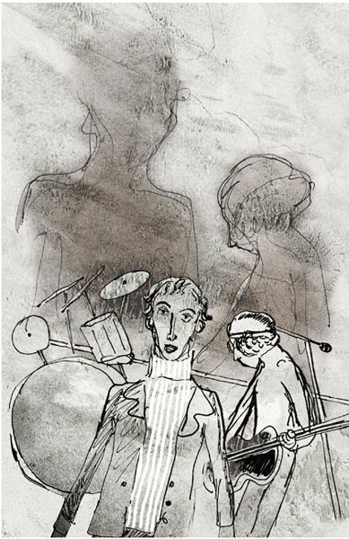 shadows collide with people