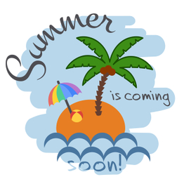 Summer is coming! Flat design