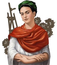 Фрида Кало. Персонаж на карту для настольной игры "Мафия"