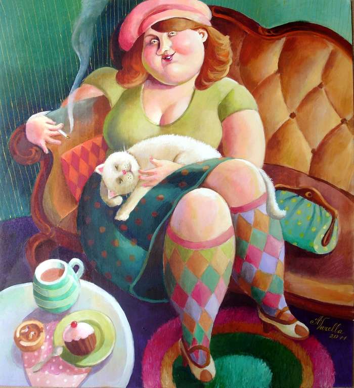 Кофе с кексиком