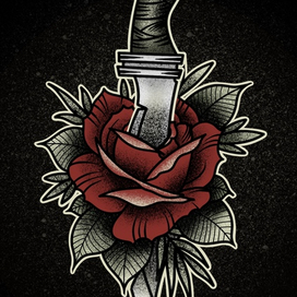 Rose and dagger