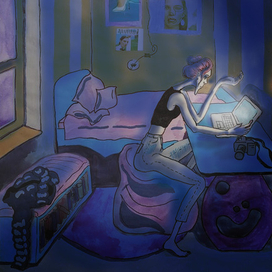 Клементина в своей комнате