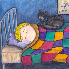 Спокойной ночи (Mayhem and a Monster: A boys adventure with his cat by Jason H. Finck)