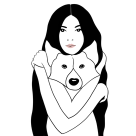 Девушка с собакой