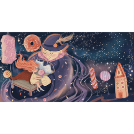 Книжный разворот «Девочка и Сладкий сон»