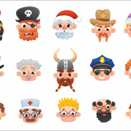 Для конструктора портретов. Мальчики