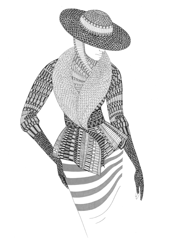 Дамочка в шляпке