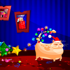 Новогоднее поздравление от усатого