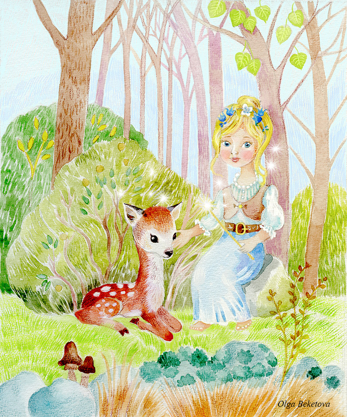 The fairy and а fawn