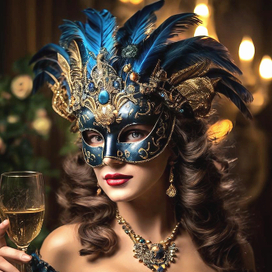 Иллюстрация маски для маскарада