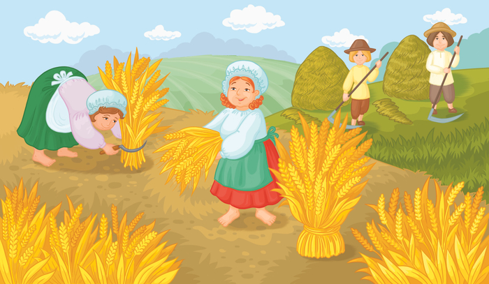 Жнеи и косцы. Кот в сапогах