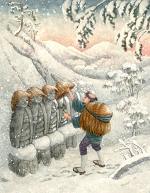 Японская сказка. Волшебные шляпы