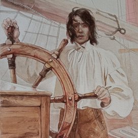 Иллюстрация к произведению А. Грина "Алые паруса"