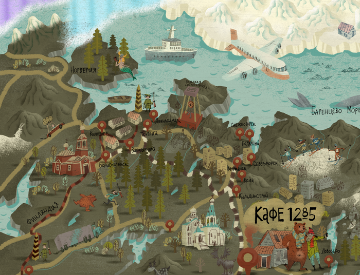 Карта Кольского полуострова(фрагмент)