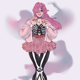 Девушка-скелет