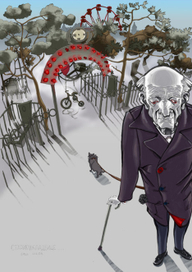 Старик и кладбище