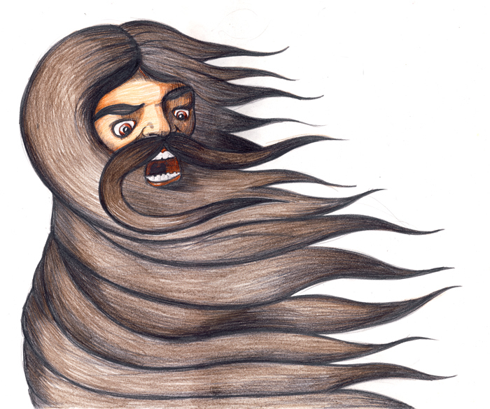 Йети на ветру.