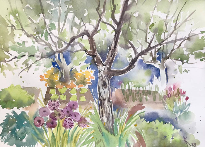 Яблони в саду